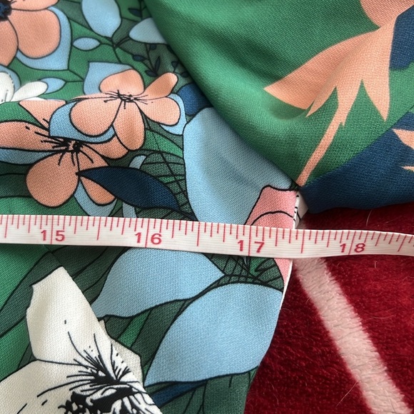 NWOT Anthropologie Green Floral Midi Dress - 6 Petite - Picture 13 of 13